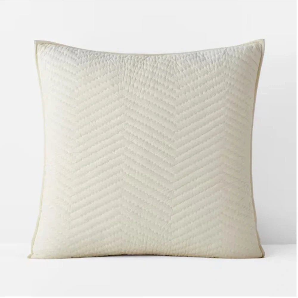The Company Store Viole Euro Sham Buff Textured 100% Cotton 26x26